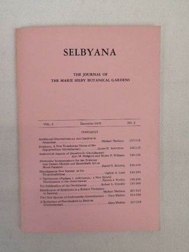 Selbyana the journal - journal,