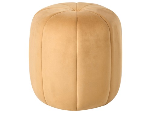 Pouf samt senfgelb - samt, rund