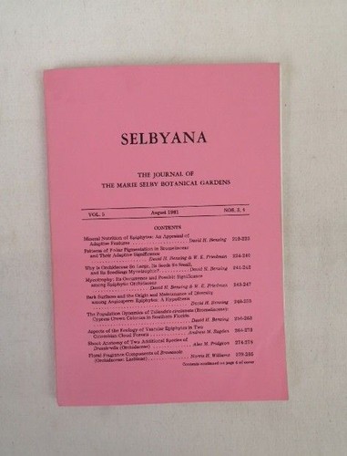 Selbyana the journal - journal,